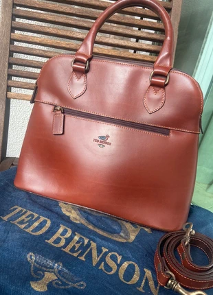Ted Benson | Mala em pele leather Vintage com alça amovível, marca: Ted Benson, estado: Muito bom, €60.00, €63.70 inclui Proteção do Comprador