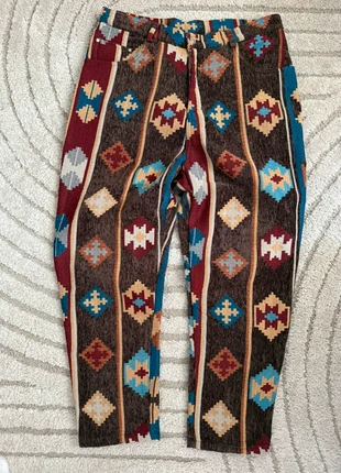 Pantalon bi-matière motif aztèque – Taille US 33, marca: Denim, estado: Nuevo sin etiquetas, tamaño: W33 | ES 42, 55,00 €, 58,45 € Protección al comprador Pro incluida