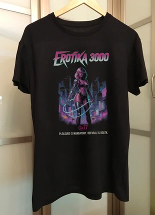 Erotika 3000 men black t-shirt cyberpunk movie vaporwave, marca: erotik3000, estado: Muito bom, tamanho: L, €11.95, €13.25 inclui Proteção do Comprador Pro