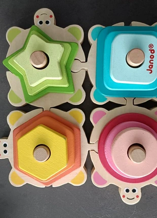 Janod, houten stapelschildpadjes, marca: Janod, estado: Muito bom, tamanho: Tamanho único, €8.00, €9.10 inclui Proteção do Comprador