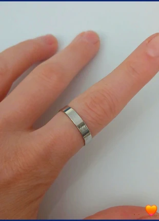 Bague argentée tendance en acier inoxydable, marca: LÕU.YETU, estado: Muy bueno, tamaño: 16,9 mm Ø / 13,5, 1,00 €, 1,75 € Protección al comprador Pro incluida