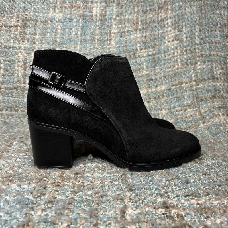 Cordani Beverly Heeled Ankle Booties in Black Suede 5