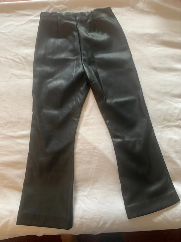 Zara faux leather toddler pants size 4t 1