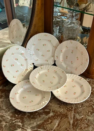 Assiettes à dessert anglaises Grindley of Stoke “Rose Bud” années 50/70, marque: grindley of stoke, état: Très bon état, 25,00 €, 26,95 € Protection acheteurs incluse
