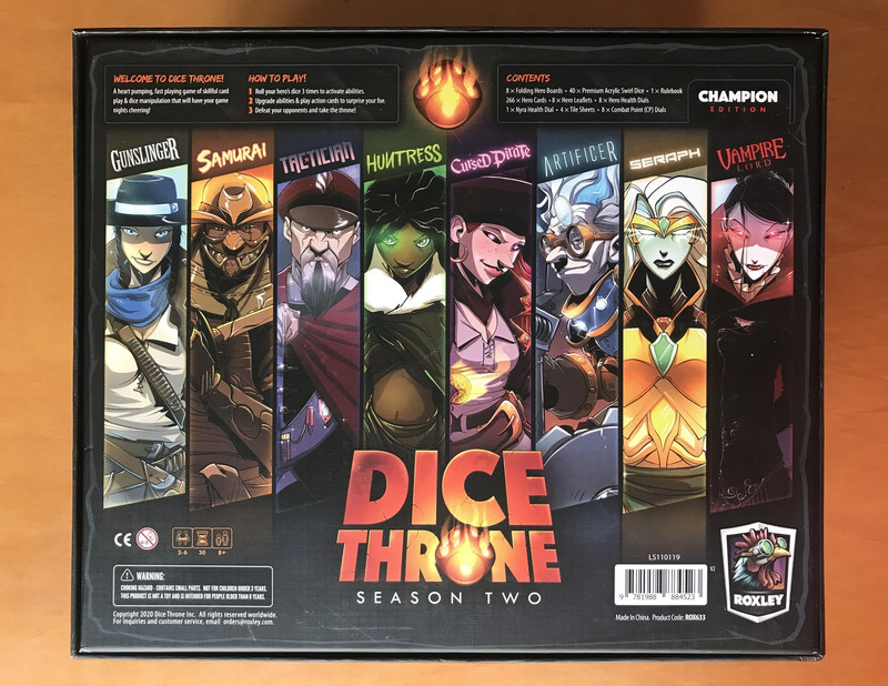 Dice Throne Season 2 Battle Chest Champion Edition + Promo cards - Kickstarter KS 2