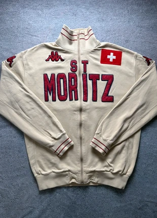 VK19 Veste kappa st moritz taille xxl homme couleur beige rouge 100% coton vintage, marca: Kappa, estado: Muito bom, tamanho: XXL, €25.00, €26.95 inclui Proteção do Comprador