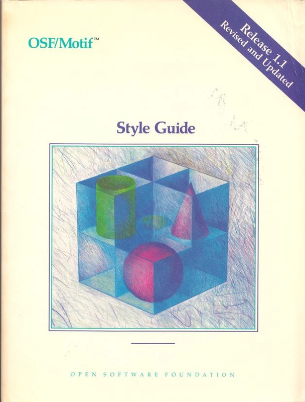 osf motif style guide release 1.1 Open Source Fondation Prentice Hall 1990 1