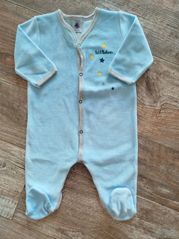 Pyjama en velours petit bateau 6 mois