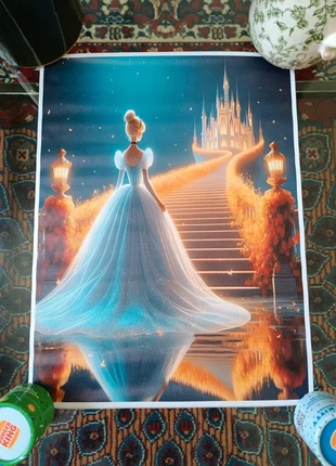 Affiche Disneyland Cendrillon 30x40cm, état: Très bon état, 11,50 €, 12,78 € Protection acheteurs incluse