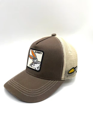 💫Brown/beige y2k y2000 Looney Tunes Bugs Bunny retro hiphop trendy style trucker cap 💫(VA53), marque: Looney Tunes, état: Neuf sans étiquette, taille: Taille unique, 7,19 €, 8,25 € Protection acheteurs (Pro) incluse