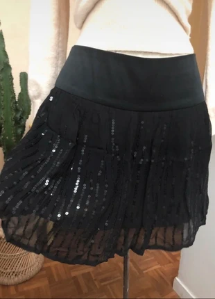 Jupe noire de fête voile et satin camaieu, marke: Camaïeu, zustand: Sehr gut, größe: L / 40 / 12, 12,00 €, 13,30 € inklusive Vinted-Käuferschutz