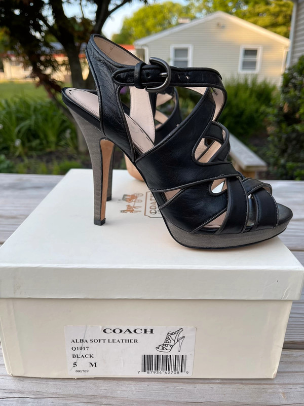 Coach High Heel Leather Sandals Size 5 Vinted