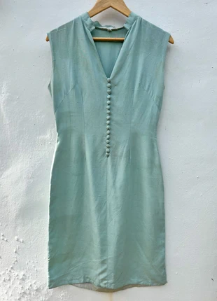 Vintage 1950's silk dress Duck Egg Blue Perfect Size 10, brand: Vintage, condition: Good, size: M / 10, £25.00, £26.95 includes Buyer Protection