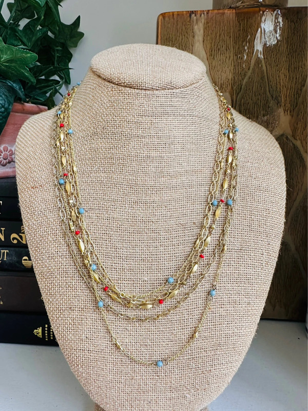 Gold multicolored necklace 1