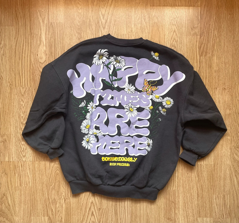 Sudadera Bershka estampado Vinted