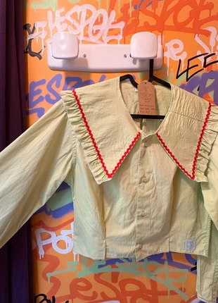 Chemise manches longues jaune - taille 36 à 40, merk: handcyclinglab, staat: Heel goed, maat: M / 38 / 10, € 59,00, € 62,65 inclusief Kopersbescherming Pro