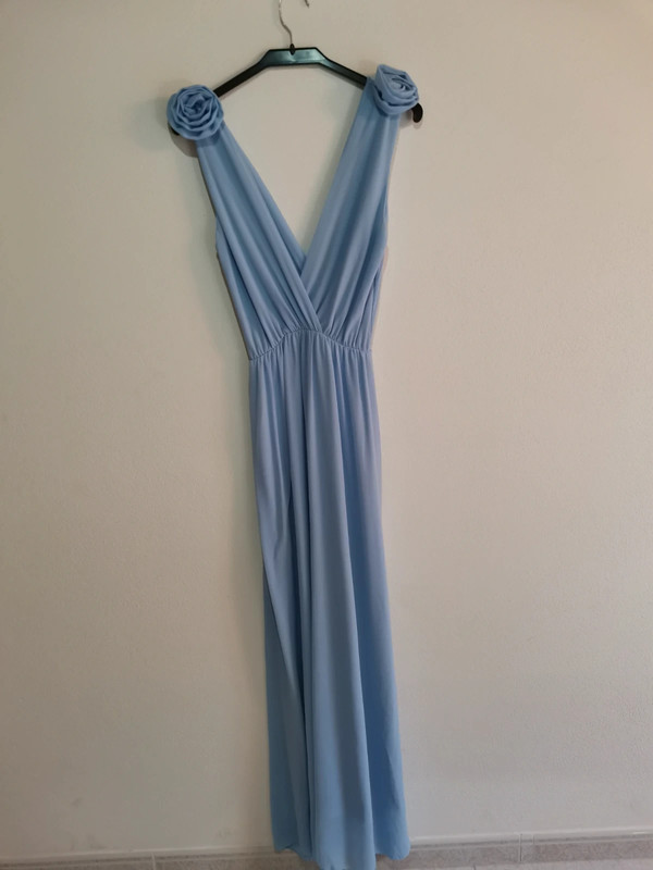 Vestido largo azul pastel graduación - Vinted