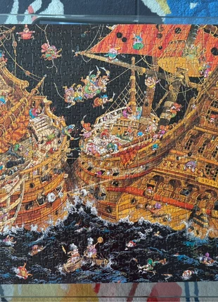 HEYE vintage puzzle Loup 1000 - captain flint’s party 1974, merk: HEYE, staat: Heel goed, € 40,00, € 42,70 inclusief Kopersbescherming