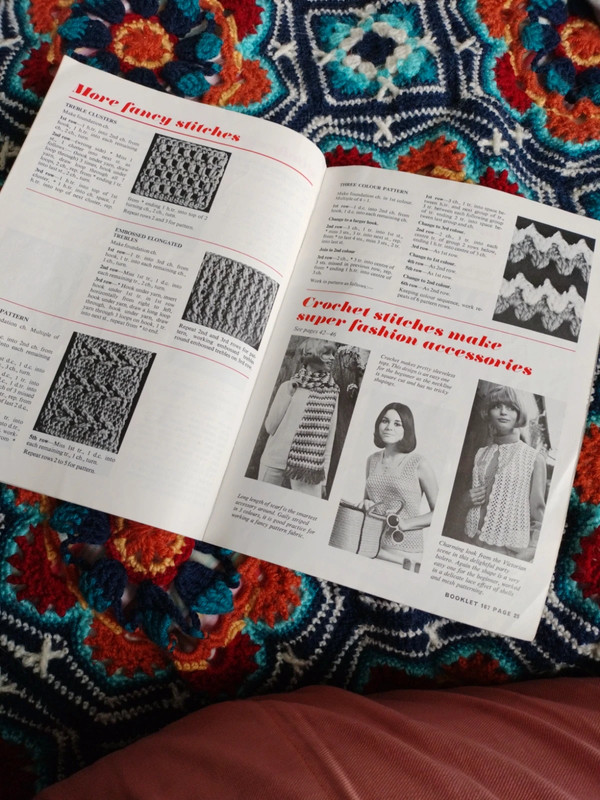 2 vintage crochet pattern books Crochet Monthly & First Steps 4