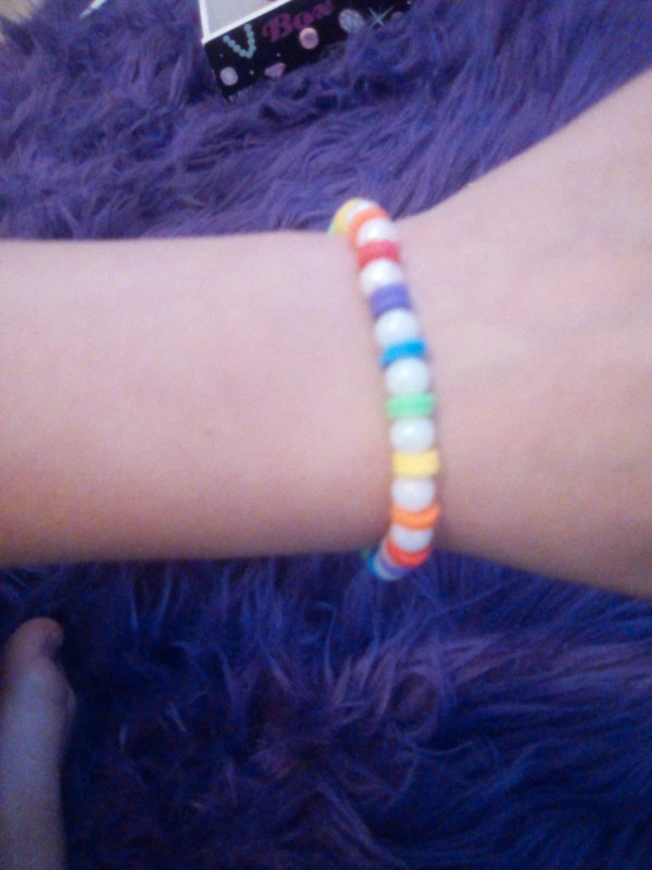 Rainbow pearl bracelet 3