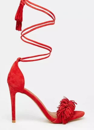 Sandales à talons lacets rouges en suédine Steve Madden – Pointure 36/36.5, brand: Steve Madden, condizioni: Ottime, taglia: 36.5, €64.90, €68.85 include la Protezione acquisti