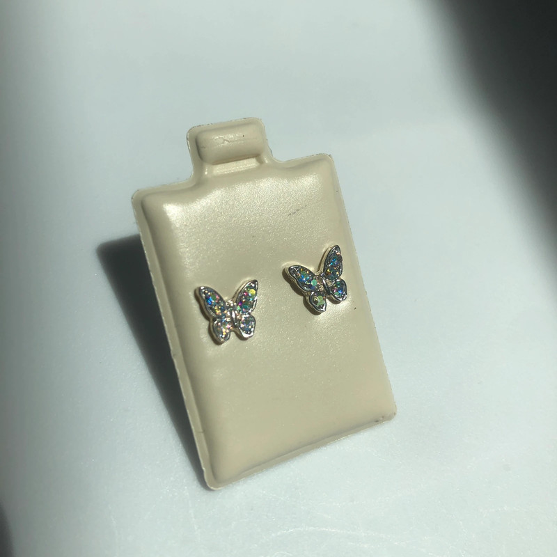 Claire’s Holographic Butterfly Stud Earrings 2