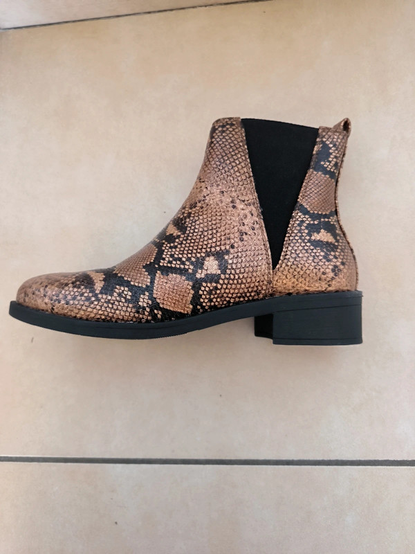 Bottines python marron sales