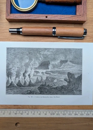 Imprimée en 1868, Le Mauna Loa, Hawaï. Original Vintage Authentique, brand: LesOubliées, condition: Very good, €14.90, €16.35 includes Buyer Protection Pro