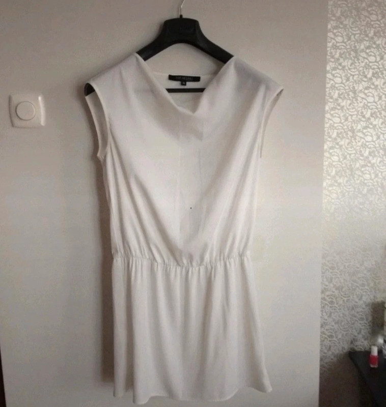 Biała jedwabna sukienka na lato Top Secret 36 S - Vinted