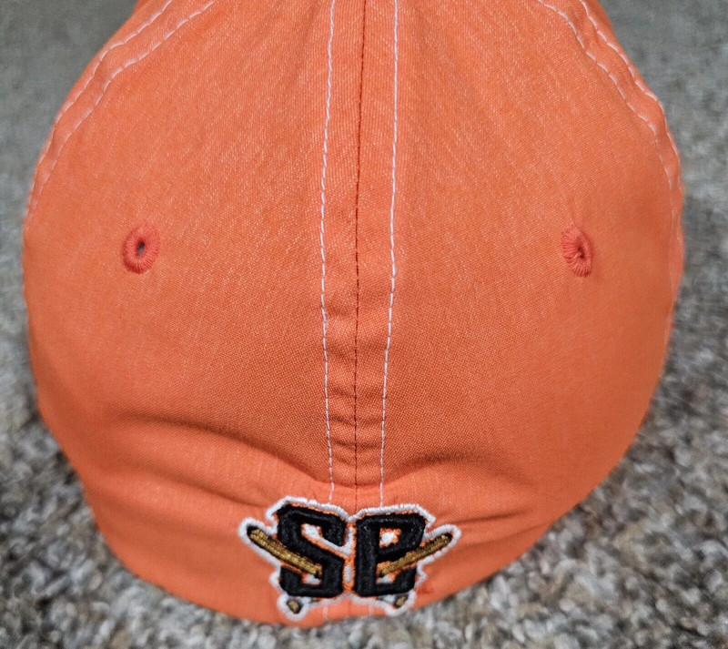Zephyr M/L Fitted Orange Baseball Hat Unknown Team Logos 5