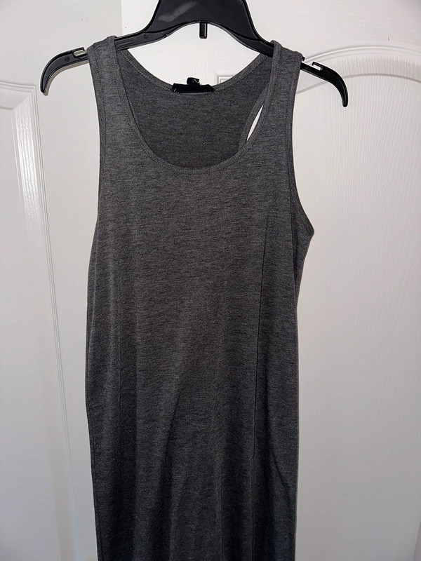 Forever 21 grey maxi dress long size medium 2