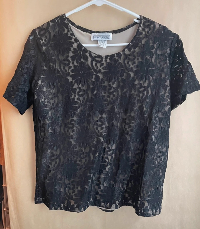 Large Black Lace Blouse 1