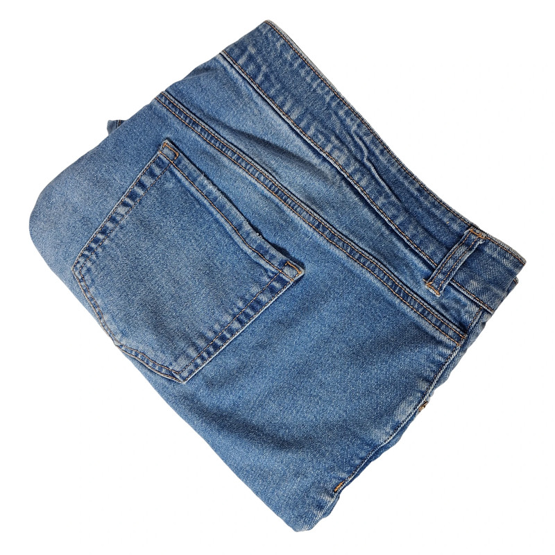 Terra & Sky Women's Boyfriend Jeans Plus Size 22W Medium Wash Distressed Raw Hem 1