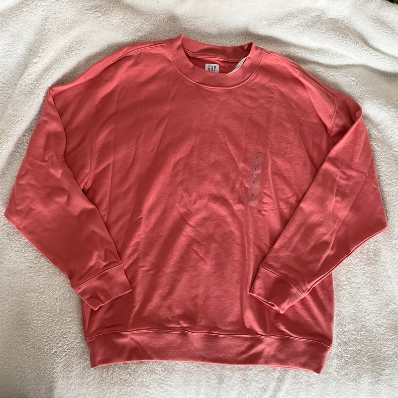 GAP Coral Sweatshirt Size L NWT 1