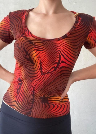 Versace jeans couture graphic print top , merk: Versace Jeans, staat: Heel goed, maat: L / 40 / 12, € 55,00, € 58,45 inclusief Kopersbescherming