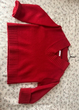 Jersey de pico rojo de punto, merk: Primark, staat: Heel goed, maat: M / 38 / 10, € 11,00, € 12,25 inclusief Kopersbescherming