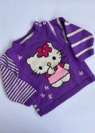 Pull tricoté Hello Kitty vintage 2A, marke: Hello Kitty, zustand: Sehr gut, größe: 24–36 Monate / 92, 10,00 €, 11,20 € inklusive Vinted-Käuferschutz