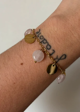 Bracelet charms en pierre naturelle de Quartz Rose, marke: Bohm, zustand: Neu, 26,00 €, 28,00 € beinhaltet Vinted-Käuferschutz Pro