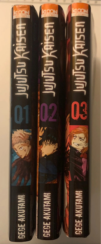 3 premiers tomes Jujutsu Kaisen Tome 1 Tome 2 Tome 3 manga Manga