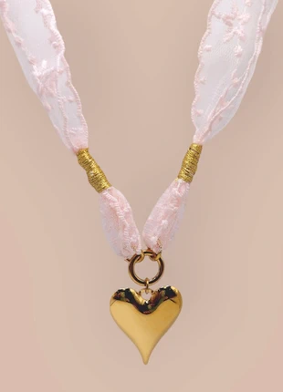 Lace ketting Pink Floral, merk: DutchGlam, staat: Nieuw met prijskaartje, € 9,95, € 11,15 inclusief Kopersbescherming Pro