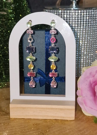 Trés jolies boucles d'oreilles ornées cristaux, marca: swarovski elements, estado: Muito bom, €17.00, €18.55 inclui Proteção do Comprador