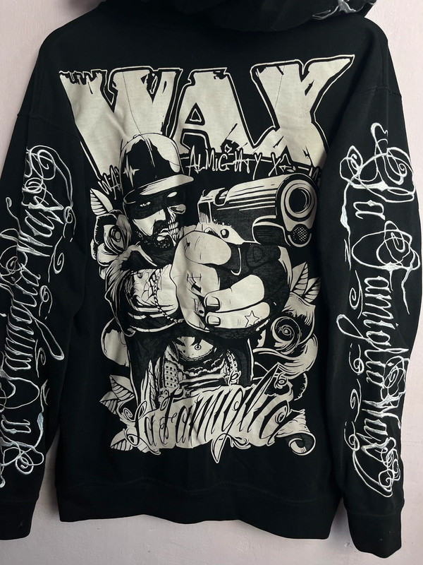 Vintage Wax Sweden Y2k Hoodie Black/White Bluza z kapturem 3