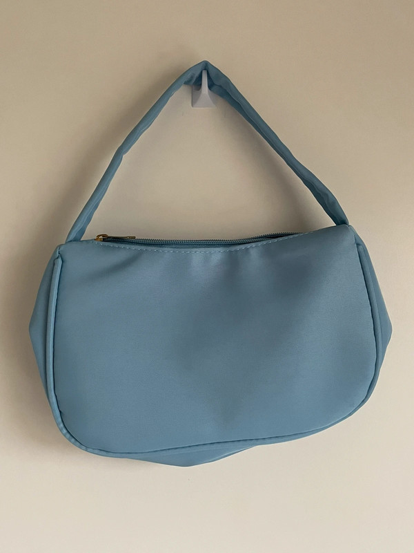 Y2K Baby Blue Nylon Shoulder Bag - Vinted