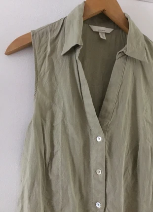 Chemise en lin H&M verte, brand: H&M, condition: New without tags, size: S / 36 / 8, €5.00, €5.95 includes Buyer Protection