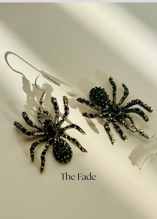 Gothic Black Spider Earrings – Rhinestone Detail - Statement Halloween Jewellery, brand: NO LABEL, condition: New without tags, £8.00, £9.10 includes Buyer Protection Pro