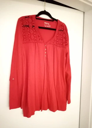 Rote Bluse (Yessica, C&A) , merk: Yessica, staat: Heel goed, maat: XL / 42 / 14, € 10,00, € 11,20 inclusief Kopersbescherming