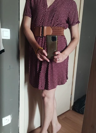 Robe bordeau à pois rentrée automnale H&M, marque: H&M, état: Très bon état, taille: S / 36 / 8, 6,39 €, 7,41 € Protection acheteurs incluse