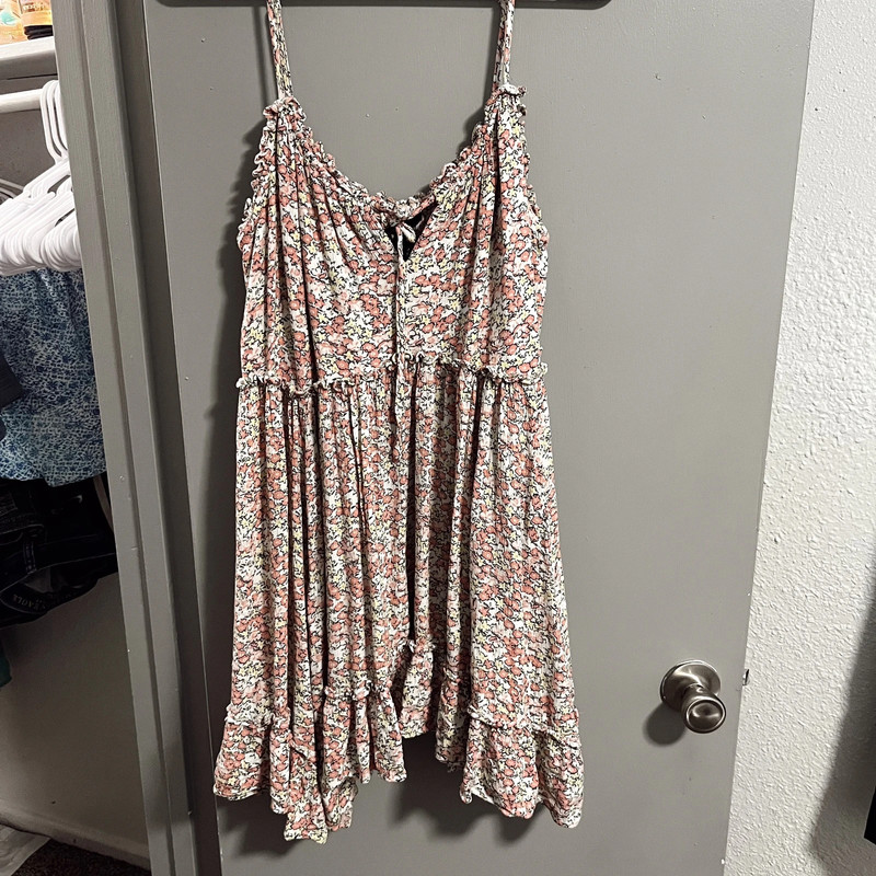 Floral Ruffle Tank Dress 1