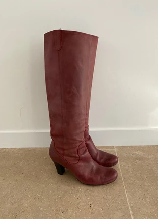 Bottes en cuir rouge, état: Bon état, taille: 38, 30,00 €, 32,20 € Protection acheteurs incluse