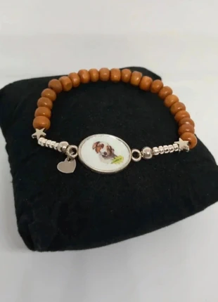Pulsera madera y acero Perrito pastor, merk: artesanal, staat: Nieuw met prijskaartje, € 6,00, € 7,00 inclusief Kopersbescherming